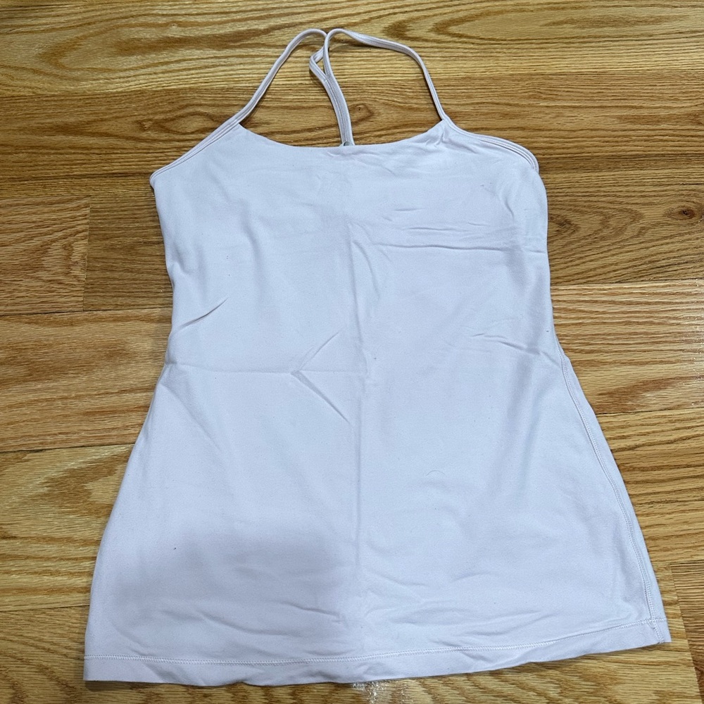 Lululemon light pink power Y tank
